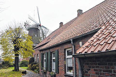 Müllerhaus der Sterrenberg-Mühle in Upgant-Schott © Ostfriesische Nachrichten GmbH Müllerhaus der Sterrenberg-Mühle in Upgant-Schott